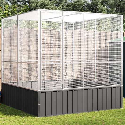 NNEVL Aviary Silver 211x207x212 cm Steel-0